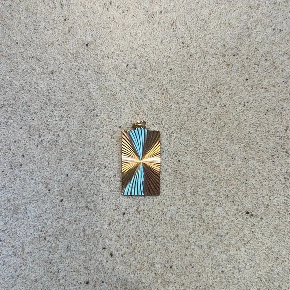 18 carats Gold Rectangular Pendant - Picture 3 of 5